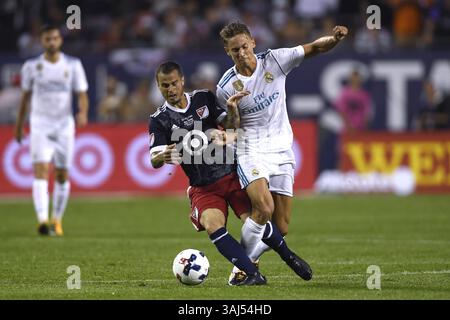 2. August 2017 – Chicago, IL, USA – Chicago, IL – Mittwoch, 2. August 2017: Die Major League Soccer All-Stars spielen ihr Spiel zwischen MLS All-Stars und Real Madrid im Soldier Field. (Kreditbild: © Robin Alam/ISIPhotos via ZUMA Wire) Stockfoto