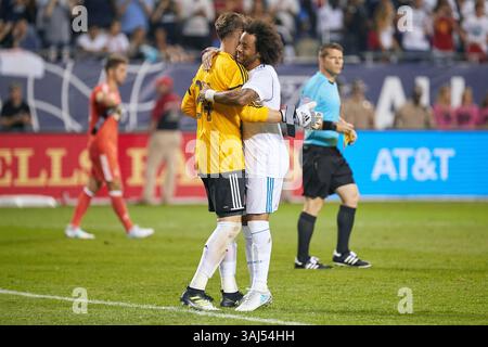2. August 2017 – Chicago, IL, USA – Chicago, IL – Mittwoch, 2. August 2017: Die Major League Soccer All-Stars spielen ihr Spiel zwischen MLS All-Stars und Real Madrid im Soldier Field. (Kreditbild: © Robin Alam/ISIPhotos via ZUMA Wire) Stockfoto