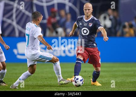 2. August 2017 – Chicago, IL, USA – Chicago, IL – Mittwoch, 2. August 2017: Die Major League Soccer All-Stars spielen ihr Spiel zwischen MLS All-Stars und Real Madrid im Soldier Field. (Kreditbild: © Robin Alam/ISIPhotos via ZUMA Wire) Stockfoto