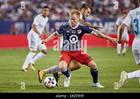2. August 2017 – Chicago, IL, USA – Chicago, IL – Mittwoch, 2. August 2017: Die Major League Soccer All-Stars spielen ihr Spiel zwischen MLS All-Stars und Real Madrid im Soldier Field. (Kreditbild: © Robin Alam/ISIPhotos via ZUMA Wire) Stockfoto
