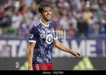 2. August 2017 – Chicago, IL, USA – Chicago, IL – Mittwoch, 2. August 2017: Die Major League Soccer All-Stars spielen ihr Spiel zwischen MLS All-Stars und Real Madrid im Soldier Field. (Kreditbild: © Robin Alam/ISIPhotos via ZUMA Wire) Stockfoto