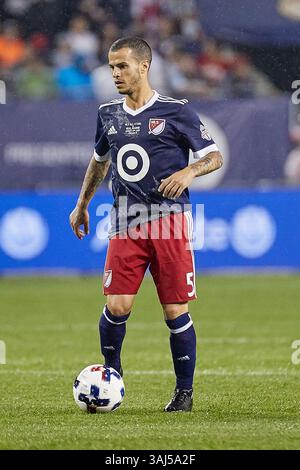 2. August 2017 – Chicago, IL, USA – Chicago, IL – Mittwoch, 2. August 2017: Die Major League Soccer All-Stars spielen ihr Spiel zwischen MLS All-Stars und Real Madrid im Soldier Field. (Kreditbild: © Robin Alam/ISIPhotos via ZUMA Wire) Stockfoto