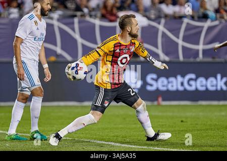 2. August 2017 – Chicago, IL, USA – Chicago, IL – Mittwoch, 2. August 2017: Die Major League Soccer All-Stars spielen ihr Spiel zwischen MLS All-Stars und Real Madrid im Soldier Field. (Kreditbild: © Robin Alam/ISIPhotos via ZUMA Wire) Stockfoto