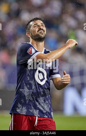 2. August 2017 – Chicago, IL, USA – Chicago, IL – Mittwoch, 2. August 2017: Die Major League Soccer All-Stars spielen ihr Spiel zwischen MLS All-Stars und Real Madrid im Soldier Field. (Kreditbild: © Robin Alam/ISIPhotos via ZUMA Wire) Stockfoto