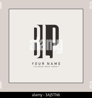 Initial Letter BLP Logo – einfaches Business Logo für Buchstaben B, L und P Stock Vektor