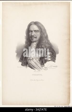 Lithographie Originale De Delpech – Portrait De La Tour D’Auvergne, Signée, Vers 1830