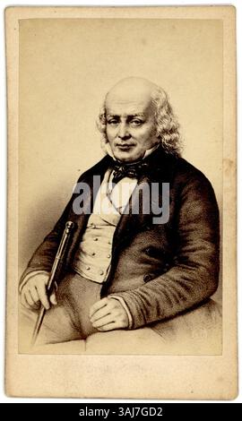 Dieses Porträt des französischen Songwriters Pierre-Jean de Béranger von Emile Desmaisons aus dem Jahr 1855-1857 spiegelt die kulturellen und künstlerischen Beiträge Bérangers im 19. Jahrhundert wider. Stockfoto
