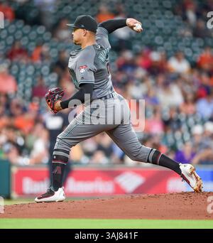 16. August 2017: Arizona Diamondbacks starteten den Pitcher Taijuan Walker (99) während eines Major League Baseballspiels zwischen den Houston Astros und den Arizona Diamondbacks im Minute Maid Park in Houston, Texas. Chris Brown/CSM(Kreditbild: &Copy; Chris Brown/CSM via ZUMA Wire) Stockfoto