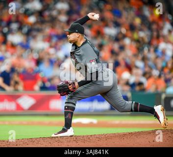 16. August 2017: Arizona Diamondbacks starteten den Pitcher Taijuan Walker (99) während eines Major League Baseballspiels zwischen den Houston Astros und den Arizona Diamondbacks im Minute Maid Park in Houston, Texas. Chris Brown/CSM(Kreditbild: &Copy; Chris Brown/CSM via ZUMA Wire) Stockfoto