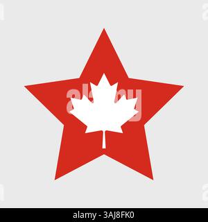 Symbol „Kanada“. Offizieller Vektor kanadische Flagge isoliert auf weißem Hintergrund Stock Vektor