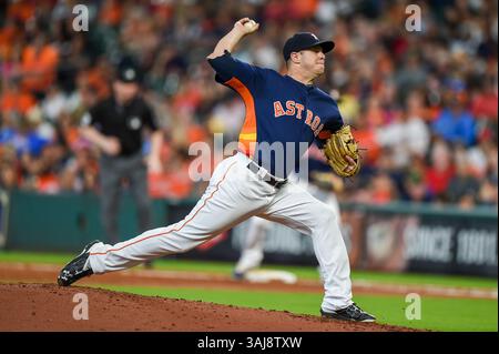 20. August 2017: Houston Astros startete den Pitcher Brad Peacock (41) während eines Major League Baseballspiels zwischen den Oakland Athletics und den Houston Astros im Minute Maid Park in Houston, Texas. Chris Brown/CSM(Kreditbild: &Copy; Chris Brown/CSM via ZUMA Wire) Stockfoto