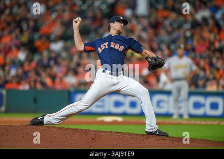 20. August 2017: Der Houston Astros Relief Pitcher Tyler Clippard (19) ist der letzte Helfer für Houston während eines Major League Baseballspiels zwischen den Oakland Athletics und den Houston Astros im Minute Maid Park in Houston, Texas. Chris Brown/CSM(Kreditbild: &Copy; Chris Brown/CSM via ZUMA Wire) Stockfoto