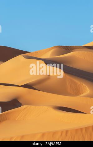 Sanddünen in den Erg Awbari, Libyen, Fessan, Erg Ubari Stockfoto