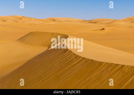 Sanddünen in den Erg Awbari, Libyen, Fessan, Erg Ubari Stockfoto