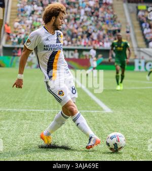LA Galaxy M Joao Pedro (88) während des MLS-Fußballspiels zwischen den LA Galaxy und den Portland Timbers im Providence Park am Sonntag, den 6. August 2017 in Portland, OR. Jacob Kupferman/CSM(Kreditbild: &Copy; Jacob Kupferman/CSM via ZUMA Wire) Stockfoto