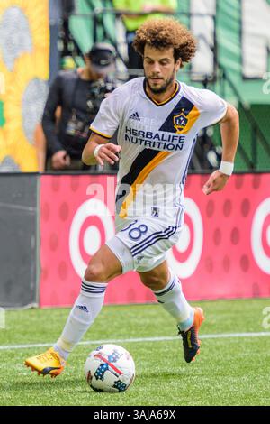 LA Galaxy M Joao Pedro (88) während des MLS-Fußballspiels zwischen den LA Galaxy und den Portland Timbers im Providence Park am Sonntag, den 6. August 2017 in Portland, OR. Jacob Kupferman/CSM(Kreditbild: &Copy; Jacob Kupferman/CSM via ZUMA Wire) Stockfoto