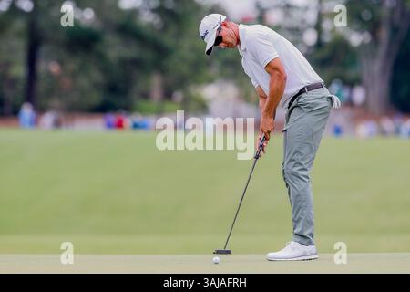 10. August 2017: Adam Scott aus Australien tritt in der ersten Runde der 99. PGA Championship im Quail Hollow Club in Charlotte, NC, auf das 11. Green. (Scott Kinser/Cal Sport Media)(Credit Image: &Copy; Scott Kinser/CSM via ZUMA Wire) Stockfoto