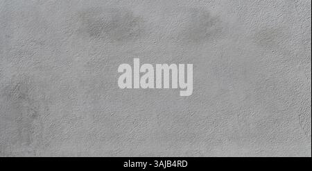 Grauer Hintergrund mit Kopierraum grundieren. Grunge-Banner mit zerrissener Steinstruktur. Weiße graue, helle Schmirgelsteinbetontafel aus Beton Stockfoto