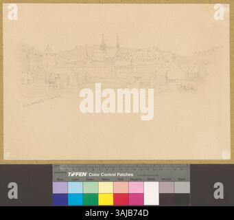 Zeigt die Außenansicht des ehemaligen Zisterzienserklosters Bebenhausen in Deutschland, die seinen mittelalterlichen architektonischen Stil widerspiegelt. Stockfoto