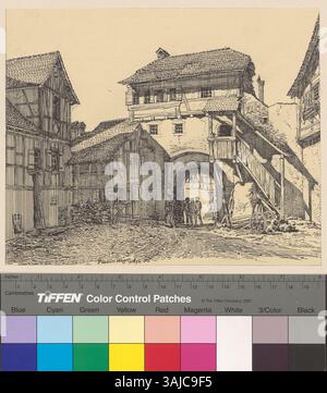 Das Bild zeigt eine Außenansicht des ehemaligen Obertor-Tores in Steckborn. Stockfoto