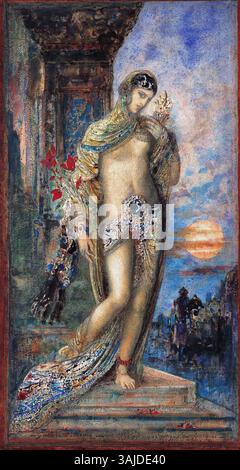 Aquarellgemälde von Gustave Moreau aus dem Jahr 1893 mit dem Titel „Song of Songs (Cantique des Cantiques)“, eine religiöse Darstellung basierend auf dem biblischen Text, die im Ohara Museum of Art untergebracht ist Stockfoto