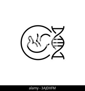 Symbol DNA-Testbericht Stock Vektor