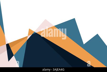 Abstrakter geometrischer Berg mit farbenfrohem Hintergrund für Wanddekoration Stock Vektor