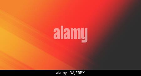 Abstrakter oranger und roter Farbverlauf mit körniger Textur. Stockfoto
