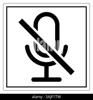 Keine Aufnahme, kein Mikrofonsymbol, Lautsprechersymbol verwenden Stock Vektor