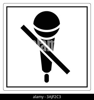 Keine Aufnahme, kein Mikrofonsymbol, Lautsprechersymbol verwenden Stock Vektor