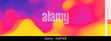 Abstrakter unscharfer Farbhintergrund. Trendige Farbverläufe. Vektorgrafik für Werbung, Marketing, Präsentation oder Bildschirm. Digitale Fantasy-Kunst Stock Vektor
