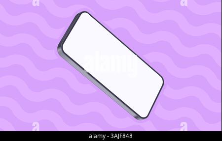 Smartphone-Modellvorlage leerer leerer Bildschirmrahmen. Minimalistische Vorlage für Smartphone-Modelle mit Verlaufsdesign. Stock Vektor