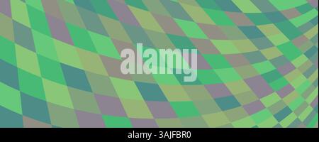 Lebendiger Vektorhintergrund mit gekrümmten, sich überschneidenden Formen in Grüntönen, die einen dynamischen und fließenden visuellen Effekt erzeugen. Stock Vektor