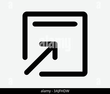 Neue Browsererweiterung Öffnen Registerkarte Zeilensymbol Url Weiterleiten Webseite Aufrufen Windows Navigationspunkt Zeiger Durchsuchen Popup Klicken Sie Auf Symbol Vektor Signieren Stock Vektor