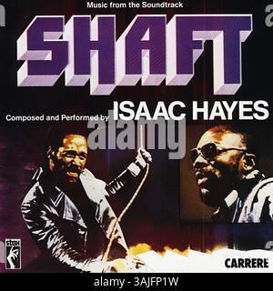 Isaac Hayes - Theme from Shaft - Vintage-Jazz-Plattencover Stockfoto