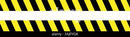 Gelbes und schwarzes Warnband Vektor-Illustration – Warnstreifen Barrier Design Stock Vektor
