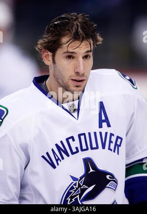Dezember 2009 - Calgary, Alberta, Kanada - NHL-Profilfoto auf Ryan Kesler von Vancouver Canucks während eines Spiels in Calgary. (Foto: © Larry MacDougal via ZUMA Wire) Stockfoto
