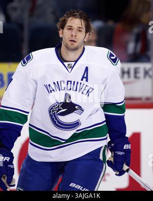 Dezember 2009 - Calgary, Alberta, Kanada - NHL-Profilfoto auf Ryan Kesler von Vancouver Canucks während eines Spiels in Calgary. (Foto: © Larry MacDougal via ZUMA Wire) Stockfoto