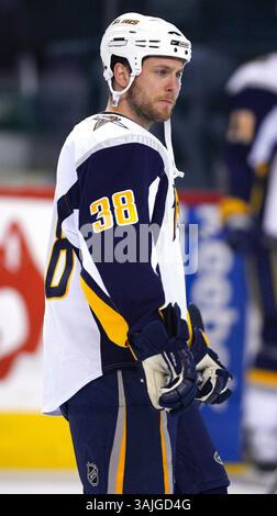 31. Januar 2009 – Calgary, Alberta, Kanada – Foto des NHL-Spielerprofils auf Nathan Paetsch von Buffalo Sabres während eines Hockeyspiels in Calgary. (Foto: © Larry MacDougal via ZUMA Wire) Stockfoto