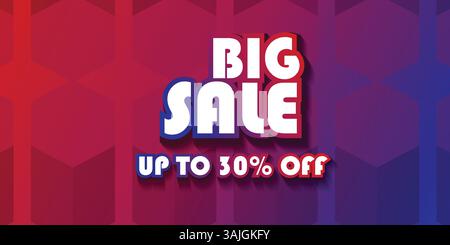 Großer Verkauf Banner Vektor für Business Design, kann im Online-Verkauf Markt Flyer, Werbung, Rabattankündigung, leicht bearbeitbarer Flyer, VEC verwendet werden Stock Vektor