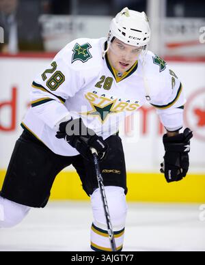 Januar 2011 - Calgary, Alberta, Kanada - Jan. NHL-Spieler-Profilfoto auf Mark Fistric der Dallas Stars während eines Spiels in Calgary. (Foto: © Larry MacDougal via ZUMA Wire) Stockfoto