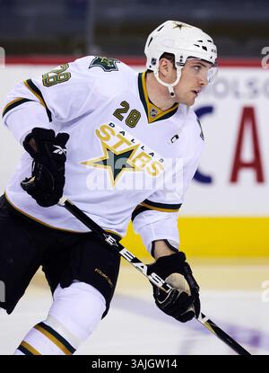 Januar 2011 - Calgary, Alberta, Kanada - Jan. NHL-Spieler-Profilfoto auf Mark Fistric der Dallas Stars während eines Spiels in Calgary. (Foto: © Larry MacDougal via ZUMA Wire) Stockfoto