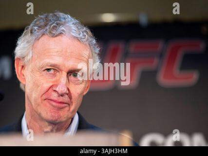 9. Mai 2012 - Calgary, Alberta, Kanada - Mai UFC kanadischer Operations Director Tom Wright während einer Pressekonferenz zur Förderung der bevorstehenden UFC-Veranstaltung am 21. Juli in Calgary. Mittwoch, 9. Mai, . (Foto: © Larry MacDougal via ZUMA Wire) Stockfoto