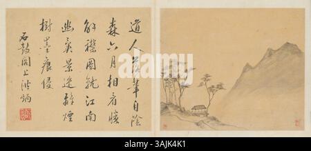 Das Palastmuseum beherbergt eine umfangreiche Sammlung chinesischer Gemälde, die ein breites Spektrum von Stilen aus verschiedenen historischen Epochen zeigt und sowohl Landschaften als auch figurative Kunst betont. Stockfoto