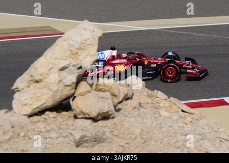 Sakhir, Bahrain. April 2025. Dino Beganovic vom Scuderia Ferrari HP F1 Team während Training 1. Ahmad Al Shehab/Alamy Live News. Stockfoto