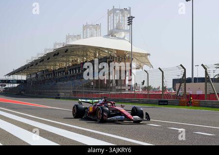 Sakhir, Bahrain. April 2025. Dino Beganovic vom Scuderia Ferrari HP F1 Team während Training 1. Ahmad Al Shehab/Alamy Live News. Stockfoto
