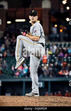 7. Juni 2017: Pittsburgh Pirates startete den Pitcher Chad Kuhl (39) im Rahmen des MLB-Spiels zwischen Pittsburgh Pirates und Baltimore Orioles im Oriole Park at Camden Yards in Baltimore, Maryland. Scott Taetsch/CSM(Kreditbild: &Copy; Scott Taetsch/CSM via ZUMA Wire) Stockfoto