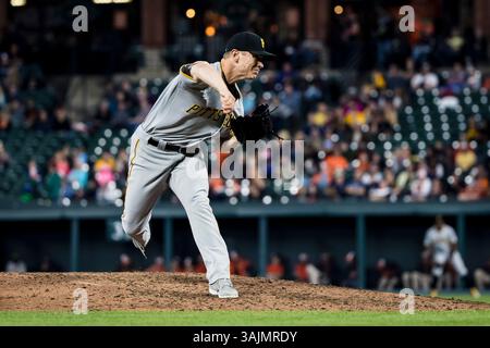 7. Juni 2017: Pittsburgh Pirates startete den Pitcher Chad Kuhl (39) im Rahmen des MLB-Spiels zwischen Pittsburgh Pirates und Baltimore Orioles im Oriole Park at Camden Yards in Baltimore, Maryland. Scott Taetsch/CSM(Kreditbild: &Copy; Scott Taetsch/CSM via ZUMA Wire) Stockfoto