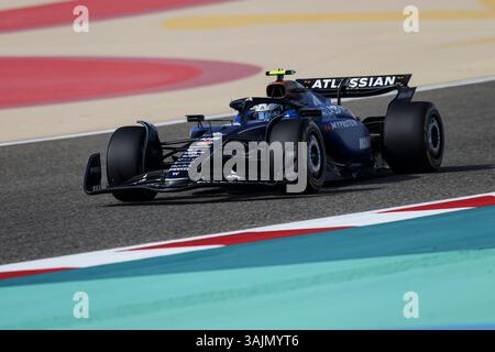 46 BROWNING Luke (gbr), Williams Racing FW47, Action beim Formel-1-Golf-Bahrain-Grand Prix 2025, 4. Runde der FIA Formel-1-Weltmeisterschaft 2025 vom 11. Bis 13. April 2025 auf dem Bahrain International Circuit in Sakhir, Bahrain - Foto Xavi Bonilla / DPPI Stockfoto