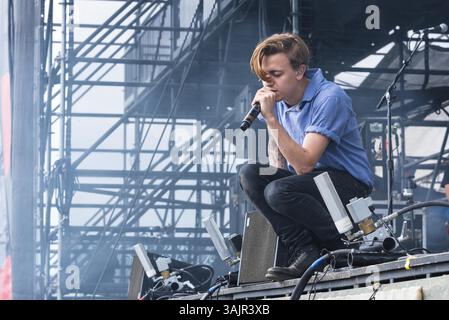 27. Mai 2017: Toronto, Ontario, Kanada – der kanadische Sänger und Songwriter SCOTT HELMAN spielte eine ausverkaufte Show beim CBC Music Festival am Echo Beach in Toronto. Im Bild: SCOTT HELMAN (Credit Image: © Angel Marchini via ZUMA Wire) Stockfoto